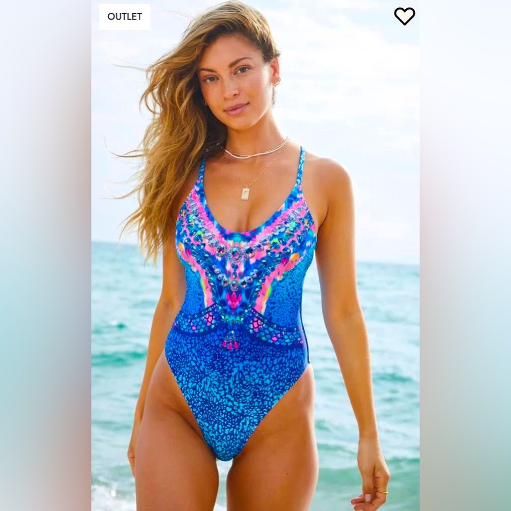 NWT Venus Women’s  Tulum High Leg One-Piece Swimsuit - SZ 12